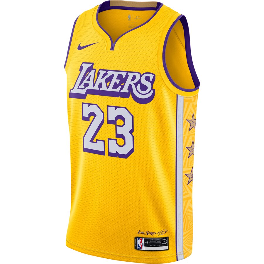 LeBron James Los Angeles Lakers Nike 2019/20 Finished Swingman Jersey ...