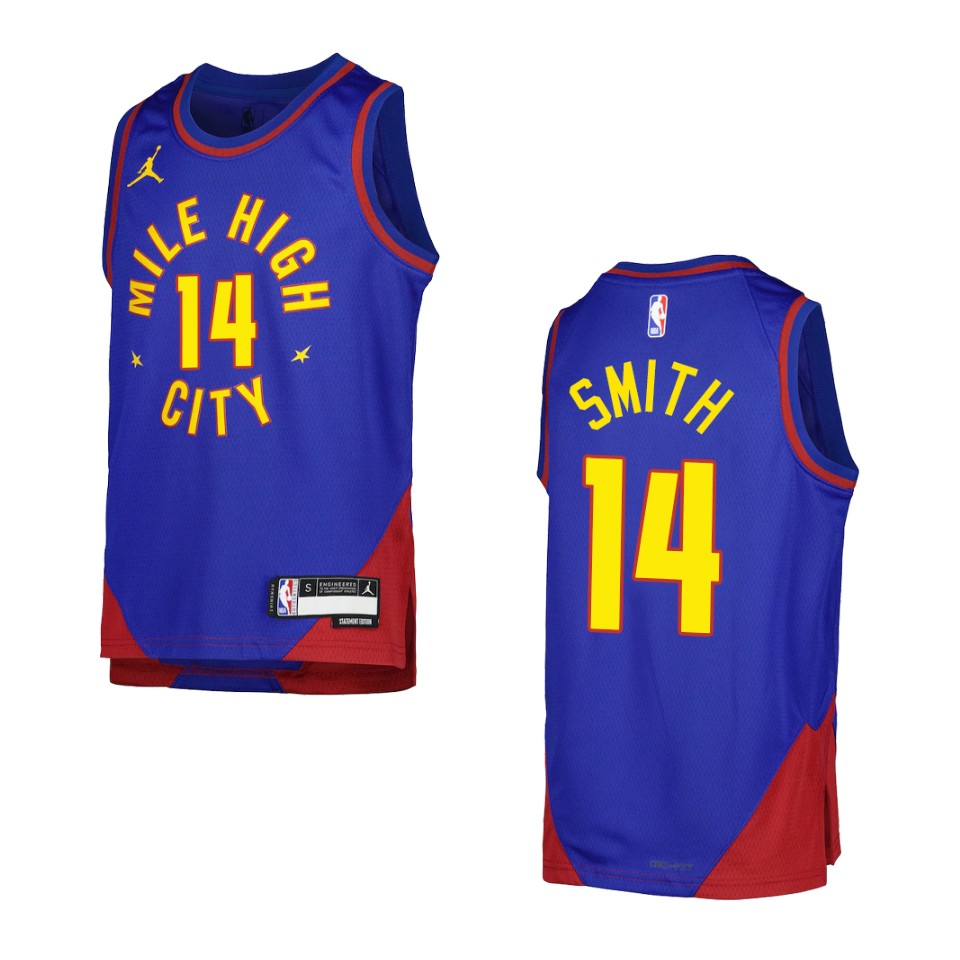 2022-23 Denver Nuggets Youth Statement Edition Ish Smith Blue Jersey ...